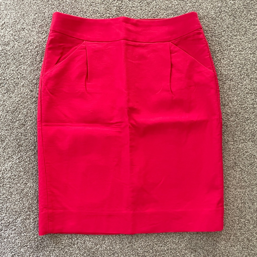 J.Crew Red “The Pencil Skirt” | Size 8